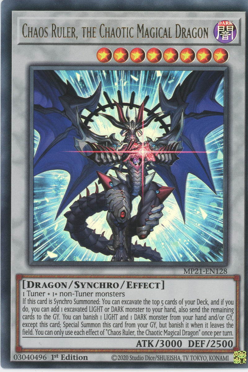 MP21-EN128 - Chaos Ruler, the Chaotic Magical Dragon - Ultra Rare - Effect Synchro Monster - Mega Pack 2021