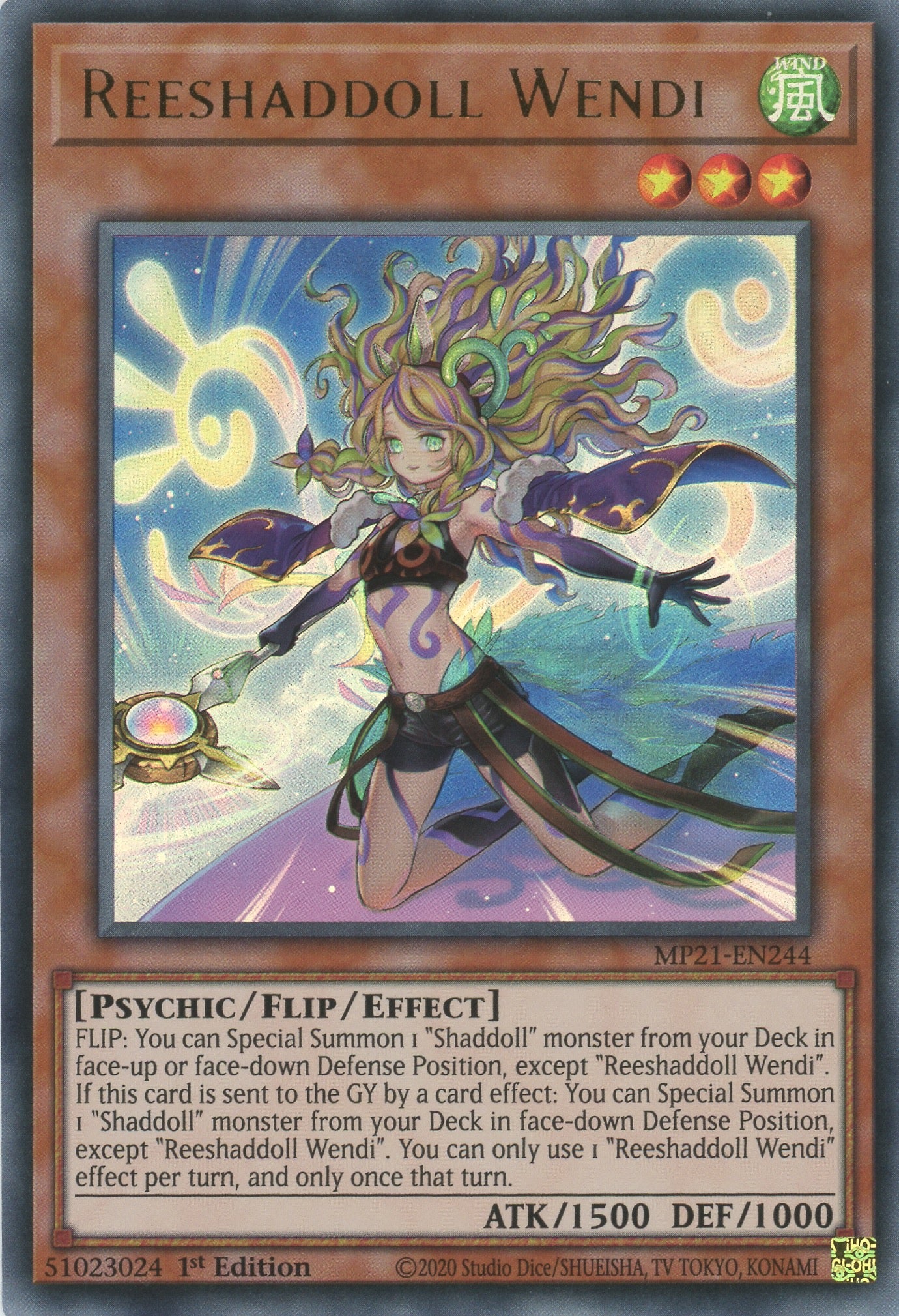 yugioh cards that flip monsters face up MP21-EN244 - Reeshaddoll Wendi - Ultra Rare - Flip monster
