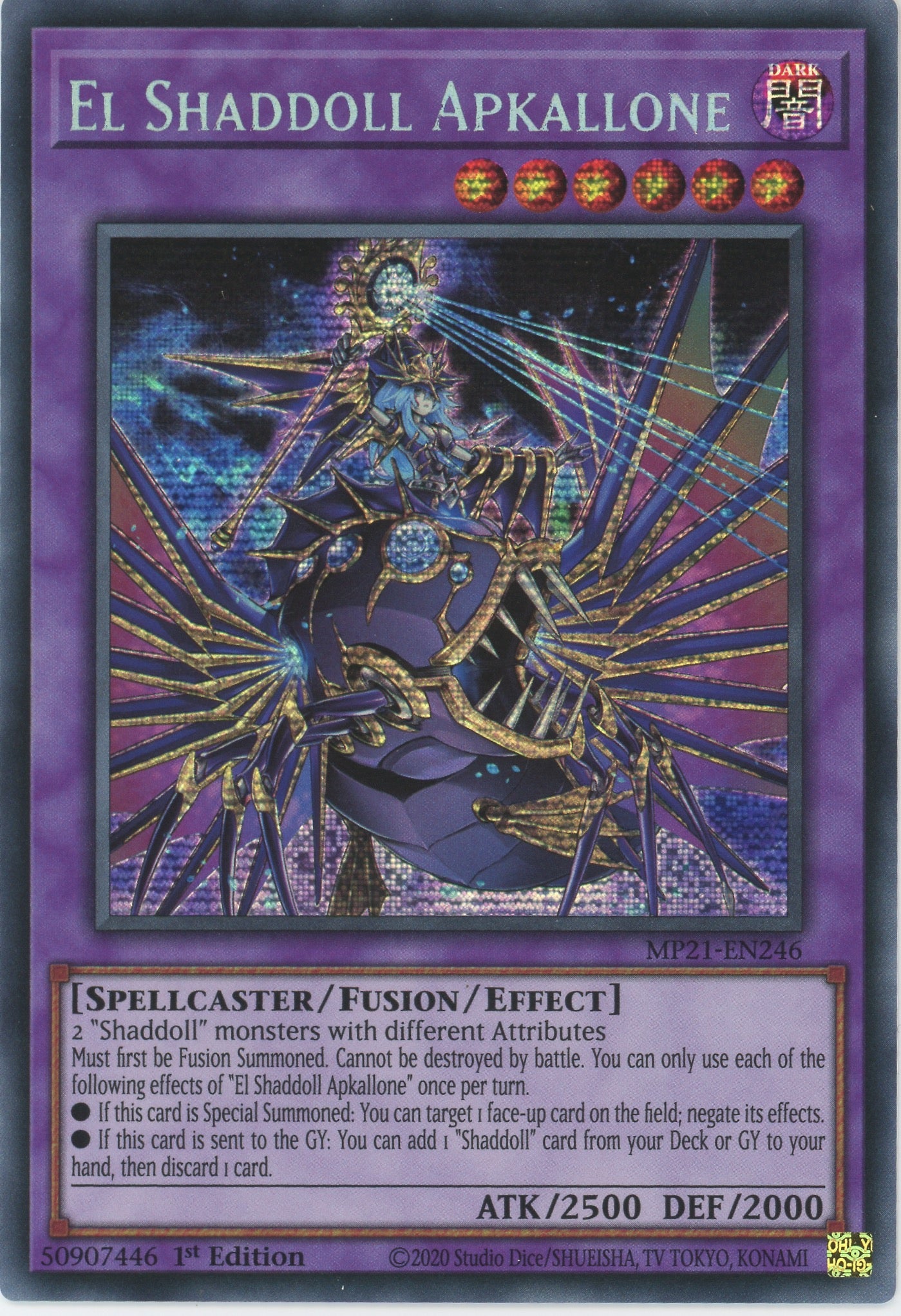 MP21-EN246 - El Shaddoll Apkallone - Prismatic Secret Rare - Effect Fu MP21-EN246 - El Shaddoll Apkallone - Prismatic Secret Rare - Effect Fu