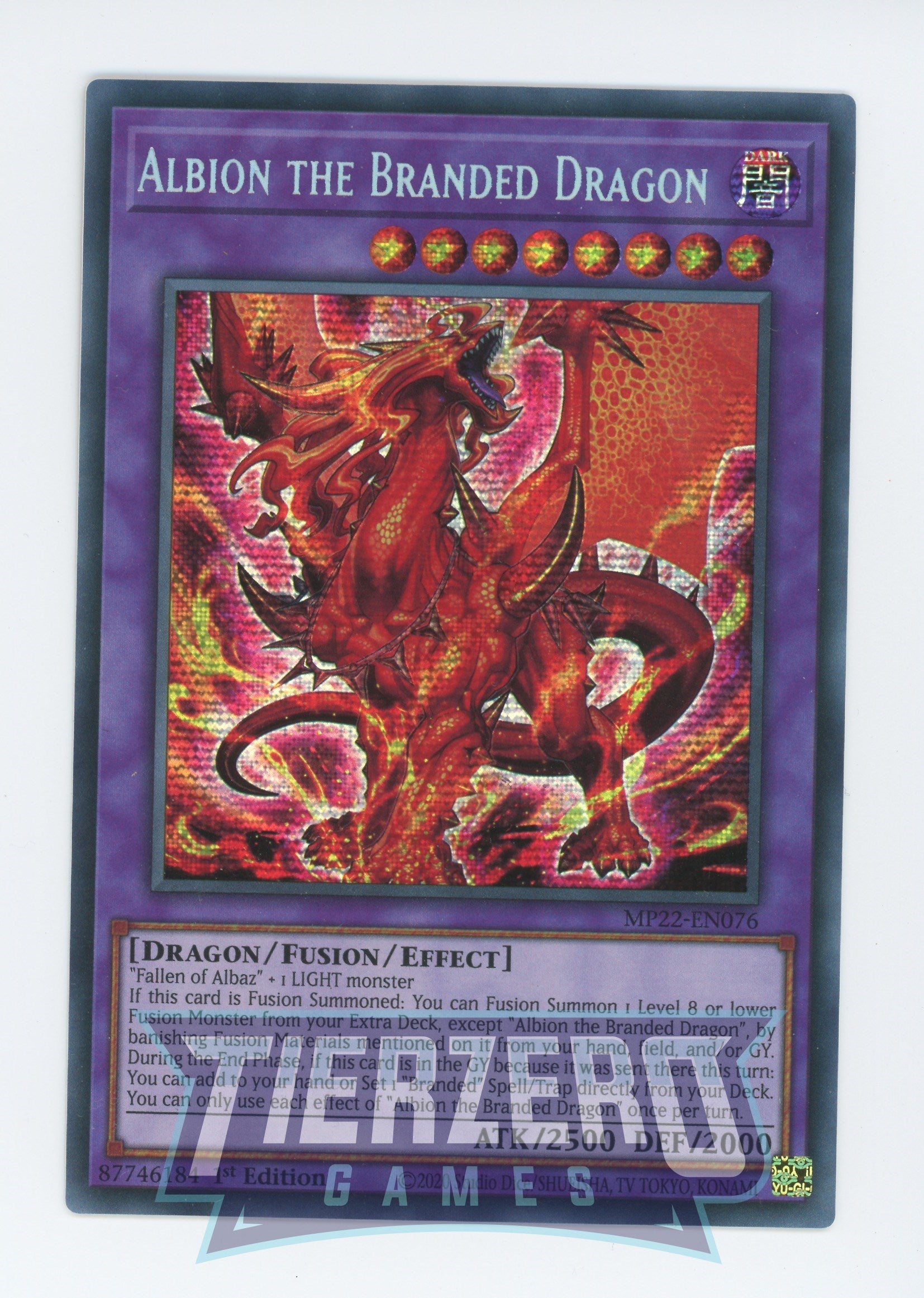 MP22-EN076 - Albion the Branded Dragon - Prismatic Secret Rare - Effec