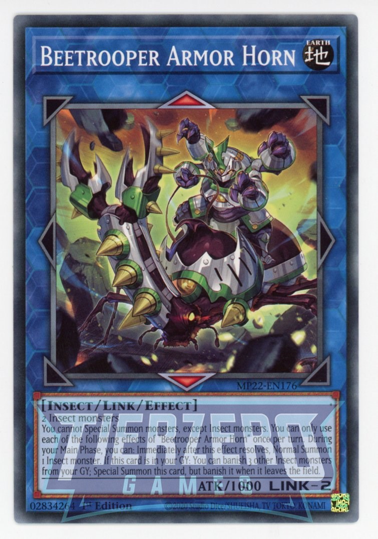 MP22-EN176 - Beetrooper Armor Horn - Common - Effect Link Monster - Me MP22-EN176 - Beetrooper Armor Horn - Common - Effect Link Monster - Me