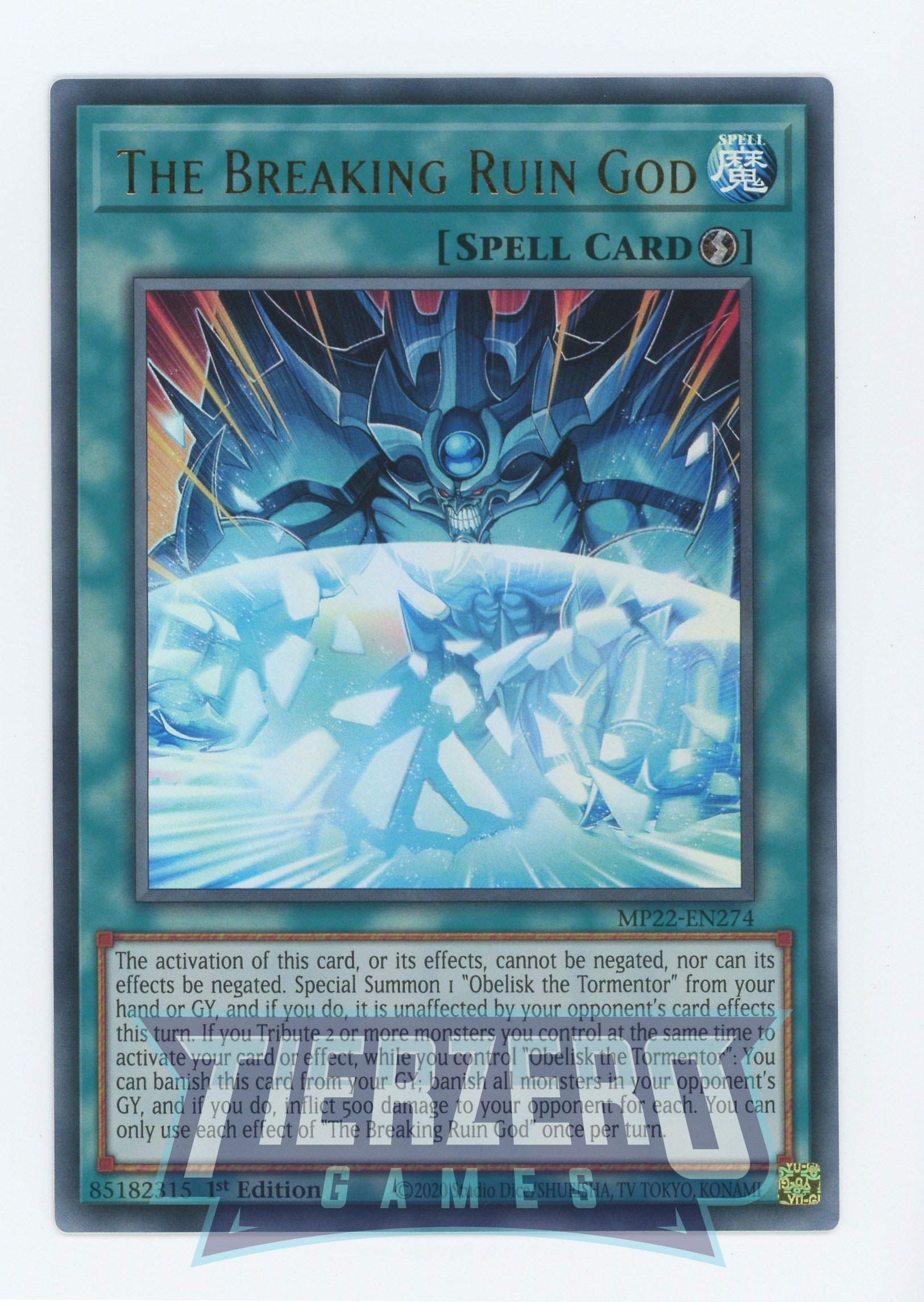 MP22-EN274 - The Breaking Ruin God - Ultra Rare - Quick-Play Spell - Mega Pack 2022