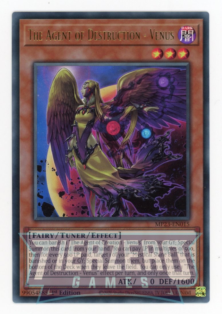MP23-EN015 - The Agent of Destruction - Venus - Ultra Rare - Effect Tuner monster - 25th Anniversary Duelist Heroes Tin