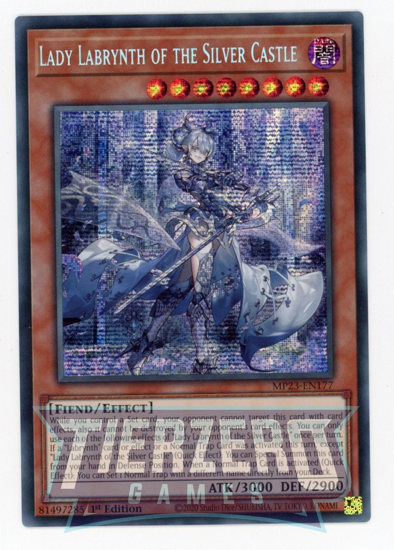 MP23-EN177 - Lady Labrynth of the Silver Castle - Prismatic Secret Rare - Effect Monster - 25th Anniversary Duelist Heroes Tin