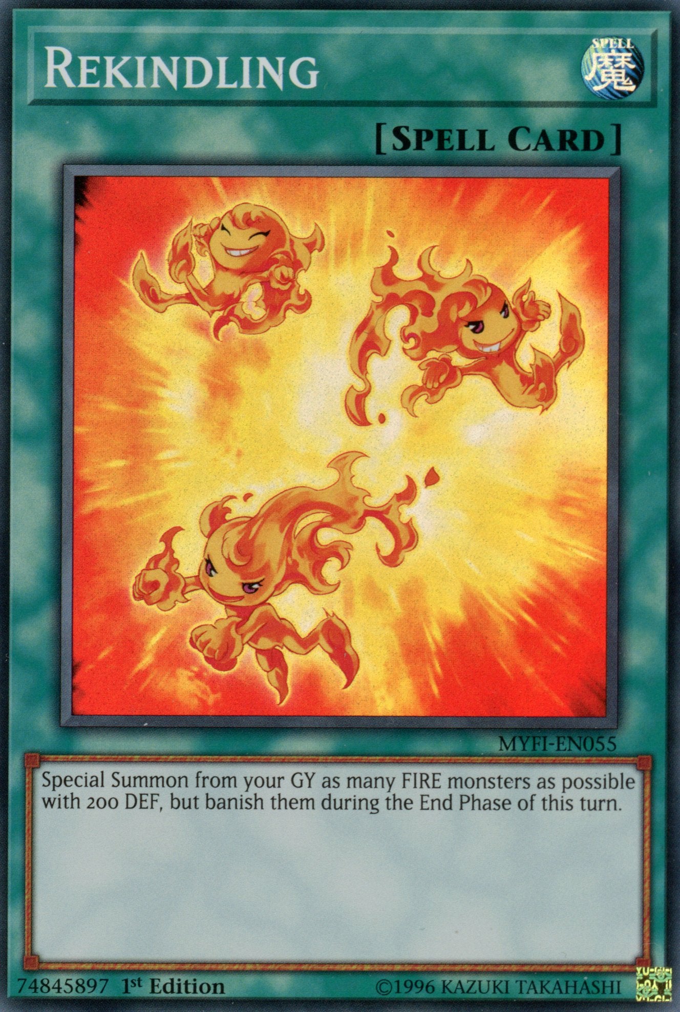 yugioh normal spell cards Yugioh MYFI-EN055 - Rekindling - Super Rare - Normal Spell
