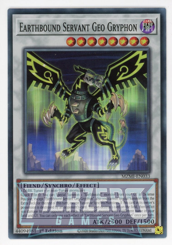 MZMI-EN033 - Earthbound Servant Geo Gryphon - Super Rare - Effect Synchro Monster - Maze of Millenia