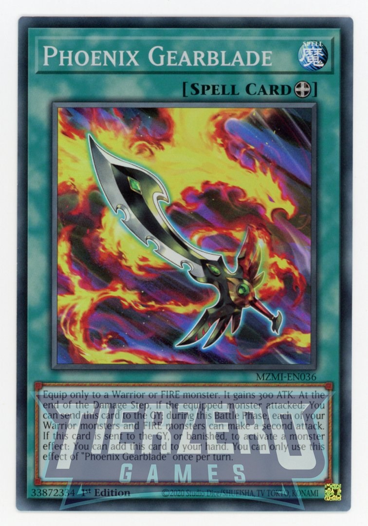 MZMI-EN036 - Phoenix Gearblade - Super Rare - Equip Spell - Maze of Mi MZMI-EN036 - Phoenix Gearblade - Super Rare - Equip Spell - Maze of Mi
