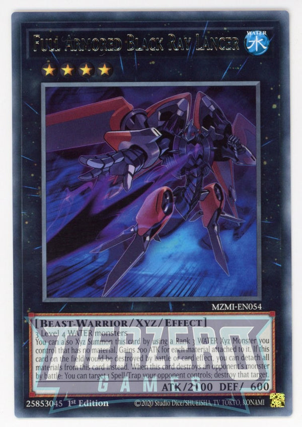 MZMI-EN054 - Full Armored Black Ray Lancer - Rare - Effect Xyz Monster - Maze of Millenia