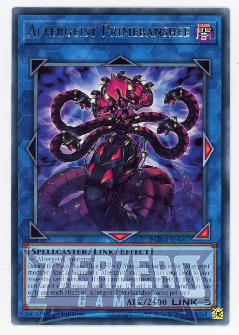 MZMI-EN067 - Altergeist Primebanshee - Rare - Effect Link Monster - Ma MZMI-EN067 - Altergeist Primebanshee - Rare - Effect Link Monster - Ma