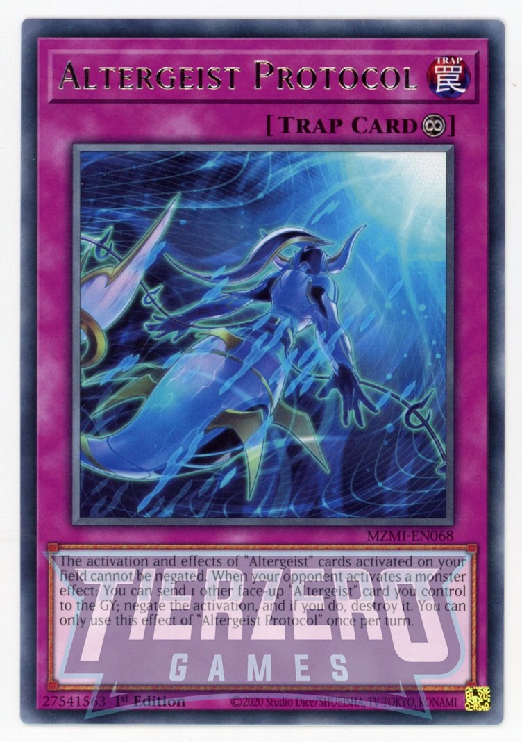 MZMI-EN068 - Altergeist Protocol - Rare - Continuous Trap - Maze of Millenia