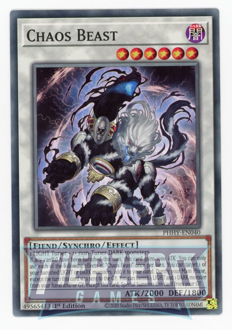 beast tuner monsters PHHY-EN040 - Chaos Beast - Common - Effect Synchro Monster