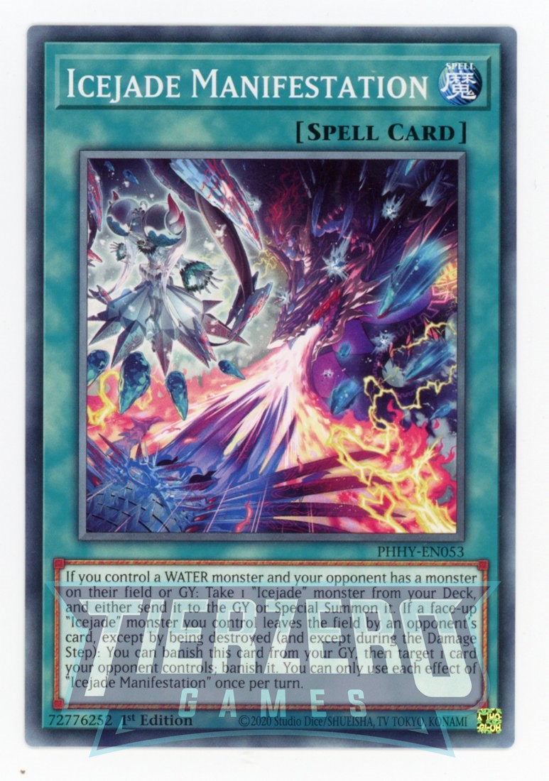yugioh icejade cards PHHY-EN053 - Icejade Manifestation - Common - Normal Spell