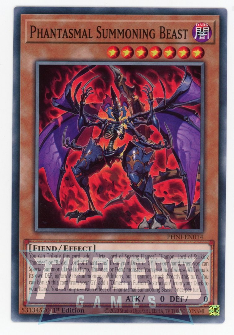PHNI-EN014 - Phantasmal Summoning Beast - Common - Effect Monster - Ph PHNI-EN014 - Phantasmal Summoning Beast - Common - Effect Monster - Ph
