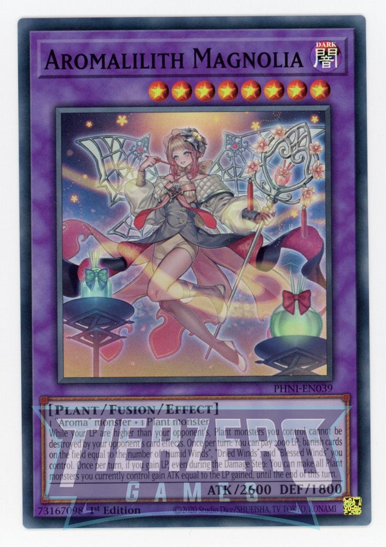 PHNI-EN039 - Aromalilith Magnolia - Super Rare - Effect Fusion Monster PHNI-EN039 - Aromalilith Magnolia - Super Rare - Effect Fusion Monster