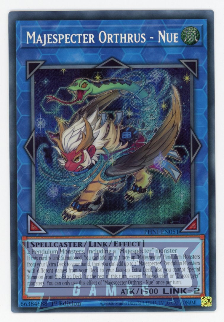 PHNI-EN051 - Majespecter Orthrus - Nue - Secret Rare - Effect Link Mon