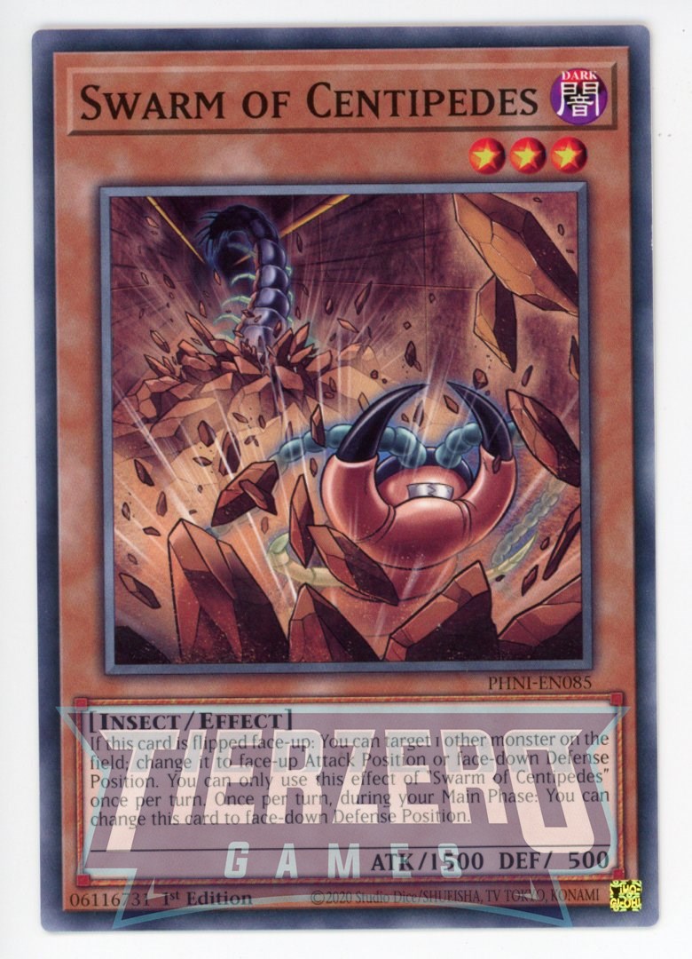PHNI-EN085 - Swarm of Centipedes - Common - Effect Monster - Phantom N PHNI-EN085 - Swarm of Centipedes - Common - Effect Monster - Phantom N