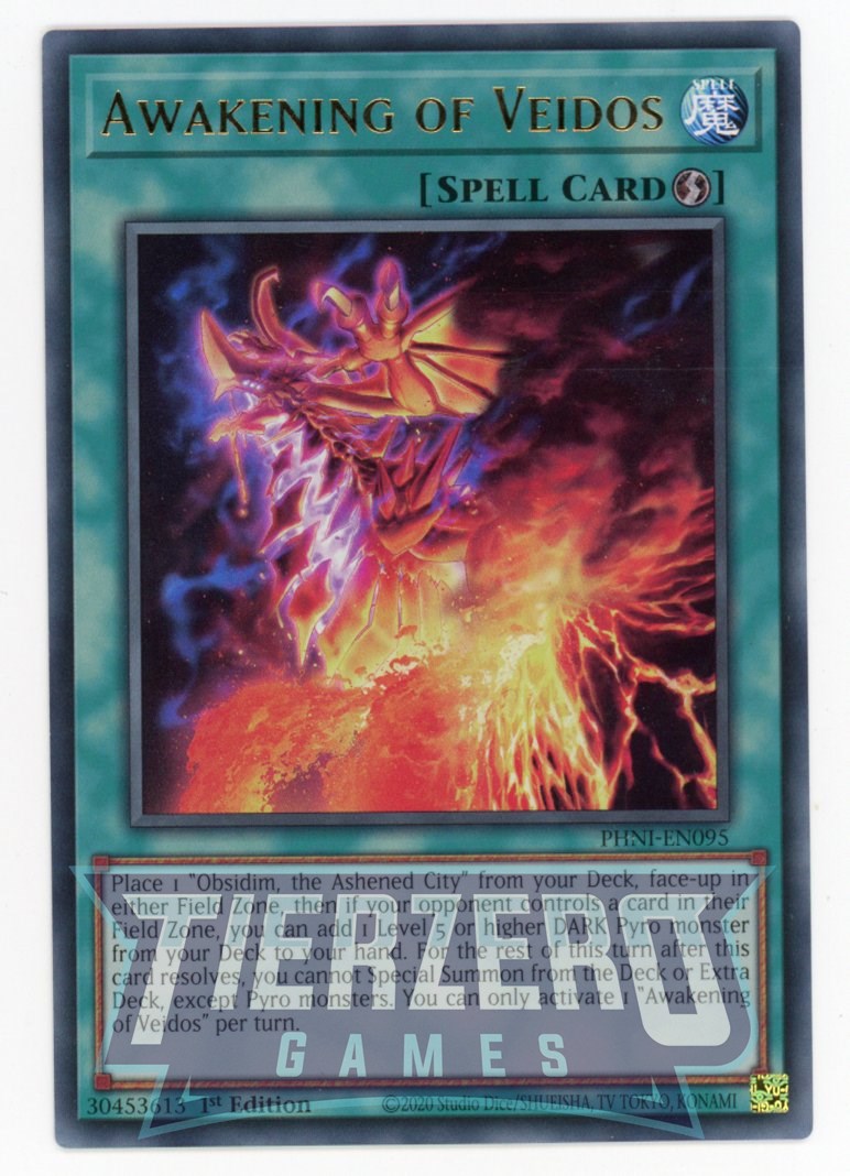 PHNI-EN095 - Awakening of Veidos - Ultra Rare - Quick-Play Spell - Pha PHNI-EN095 - Awakening of Veidos - Ultra Rare - Quick-Play Spell - Pha