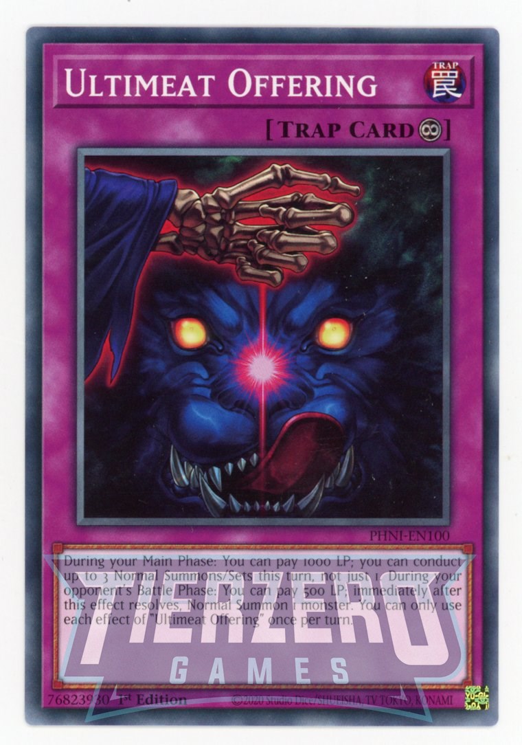 ultimate offering yugioh card Amazon.com: YU-GI-OH! Ultimeat Offering - PHNI-EN100 - Common