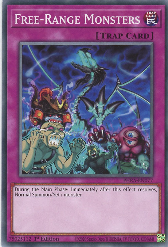 yugioh trap card monsters PHRA-EN077 - Free-Range Monsters - Common - Normal Trap