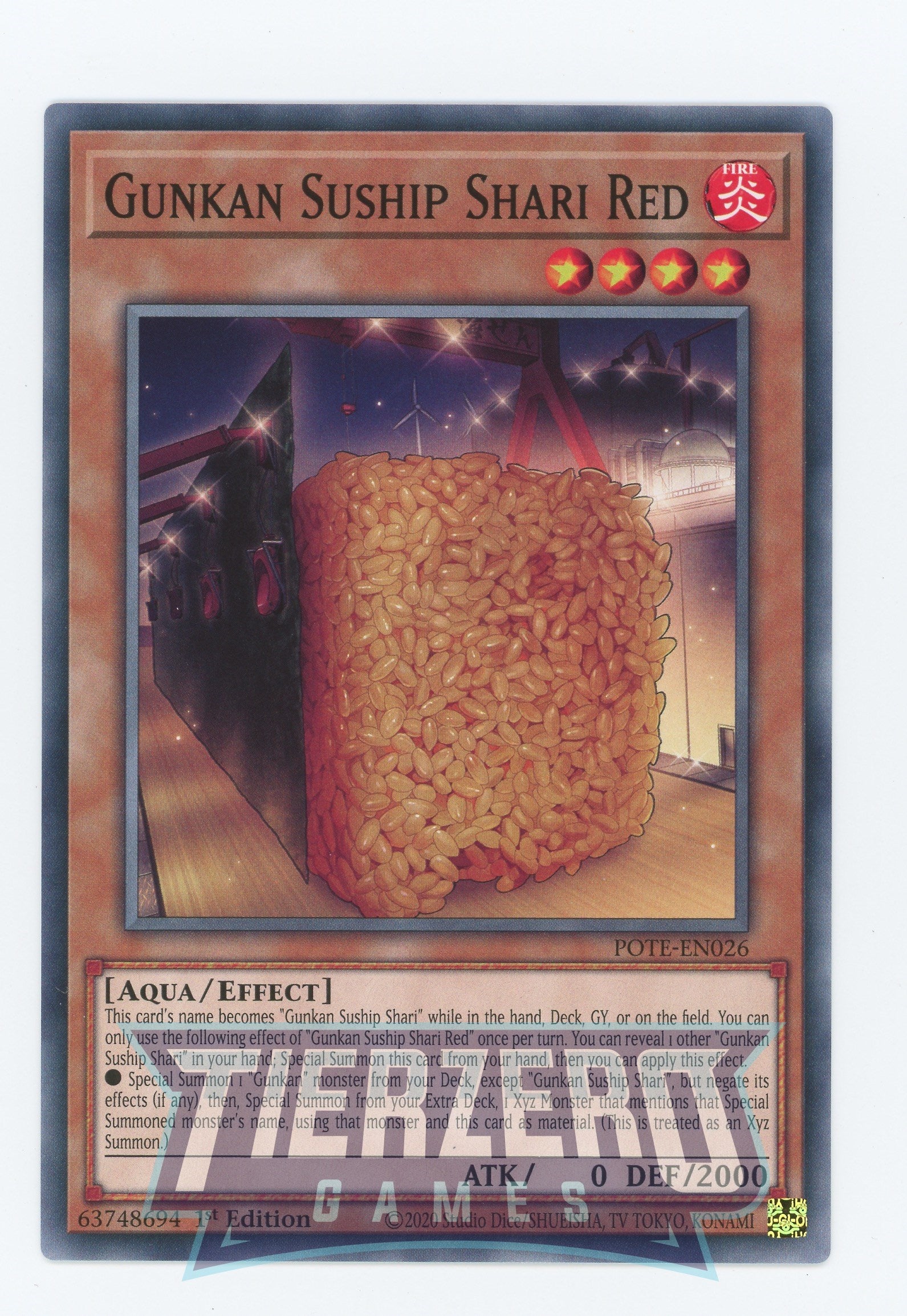 POTE-EN026 - Gunkan Suship Shari Red - Common - Effect Monster - Power POTE-EN026 - Gunkan Suship Shari Red - Common - Effect Monster - Power