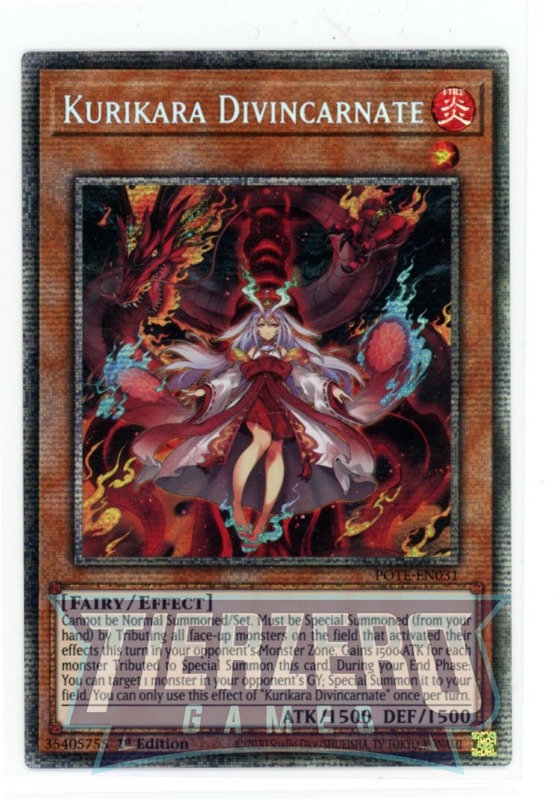 POTE-EN031 - Kurikara Divincarnate - Starlight Rare - Effect Monster - POTE-EN031 - Kurikara Divincarnate - Starlight Rare - Effect Monster -