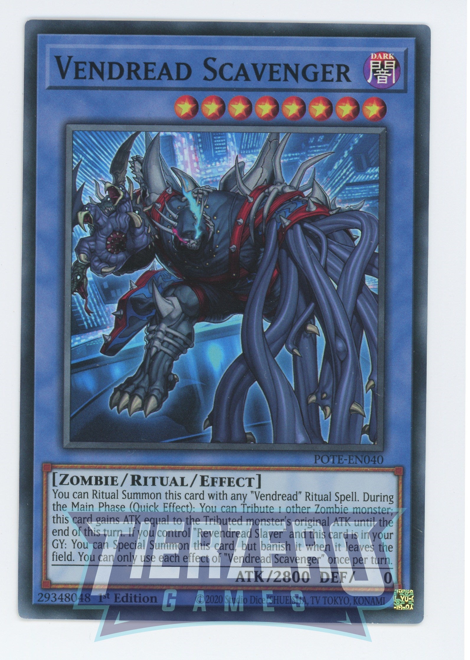 POTE-EN040 - Vendread Scarvenger - Super Rare - Effect Ritual Monster POTE-EN040 - Vendread Scarvenger - Super Rare - Effect Ritual Monster