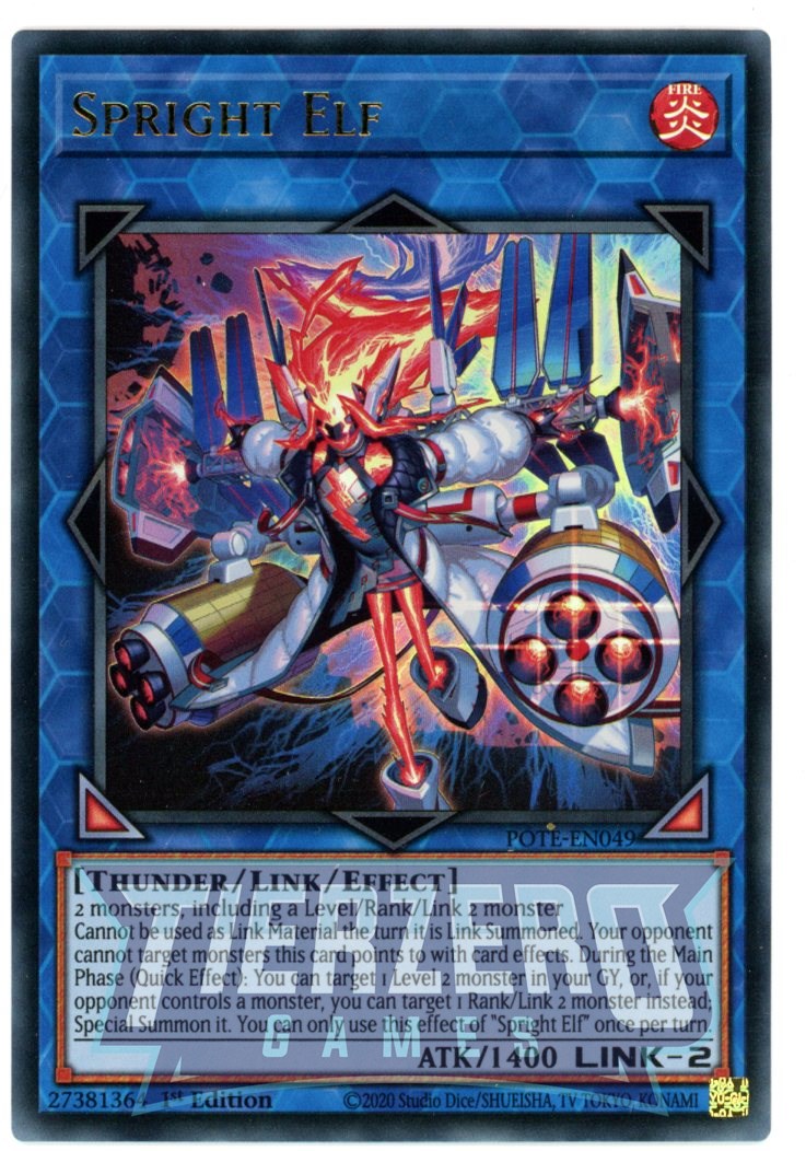 POTE-EN049 - Spright Elf - Ultra Rare - Effect Link Monster - Power of POTE-EN049 - Spright Elf - Ultra Rare - Effect Link Monster - Power of