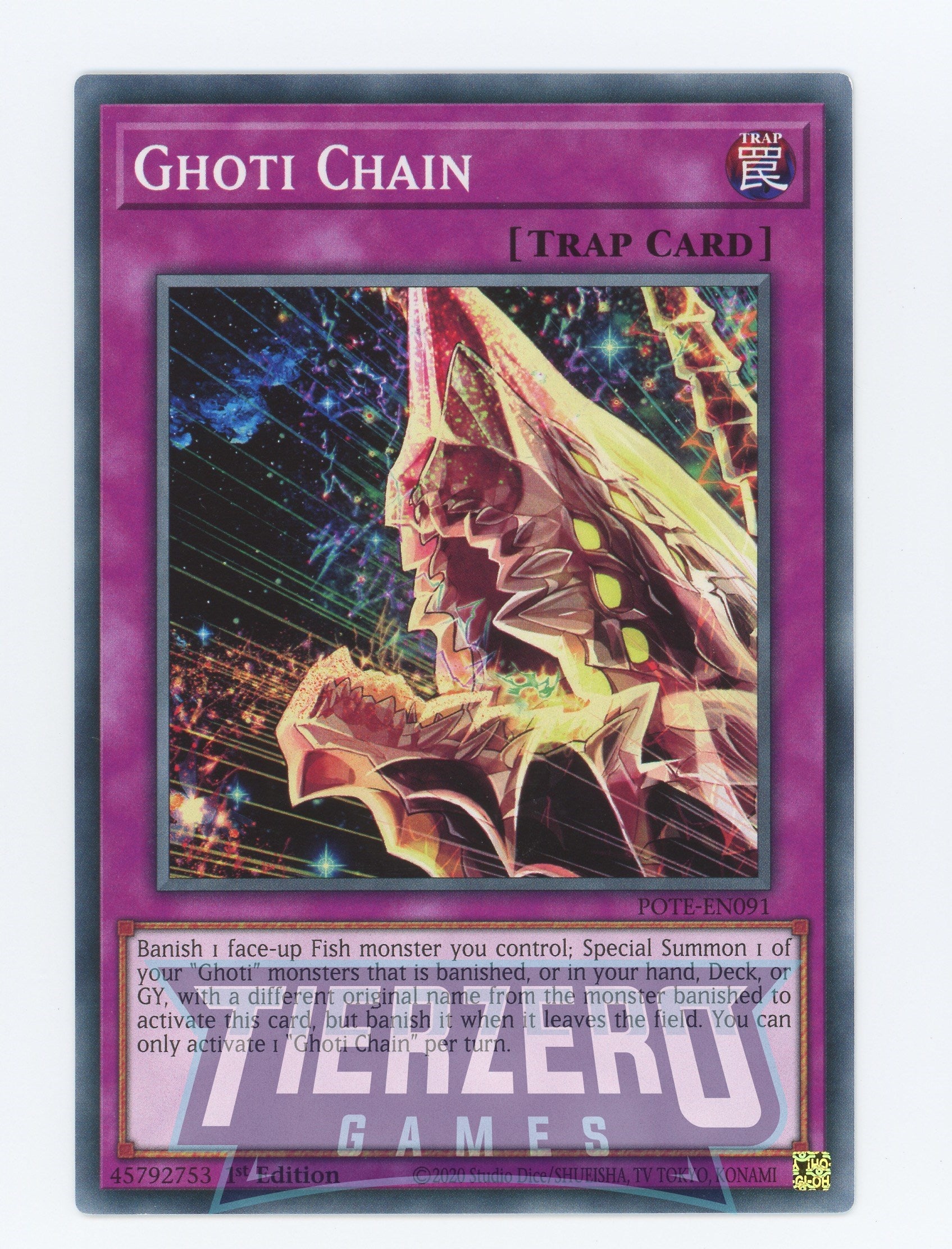 yugioh chain cards POTE-EN091 - Ghoti Chain - Common - Normal Trap