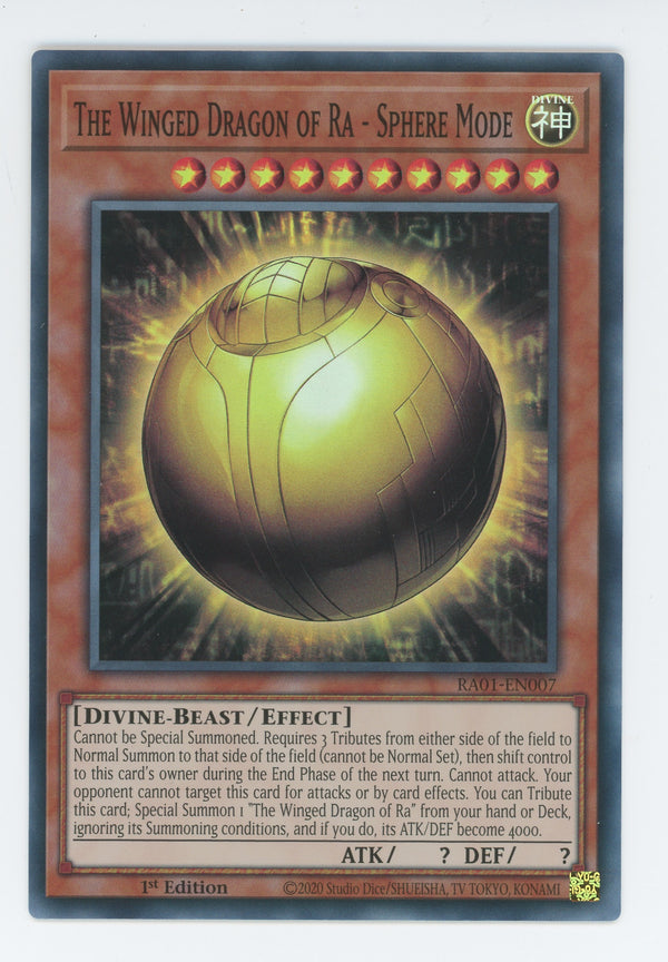 RA01-EN007 - The Winged Dragon of Ra - Sphere Mode - Super Rare - Effect Monster - Rarity Collection