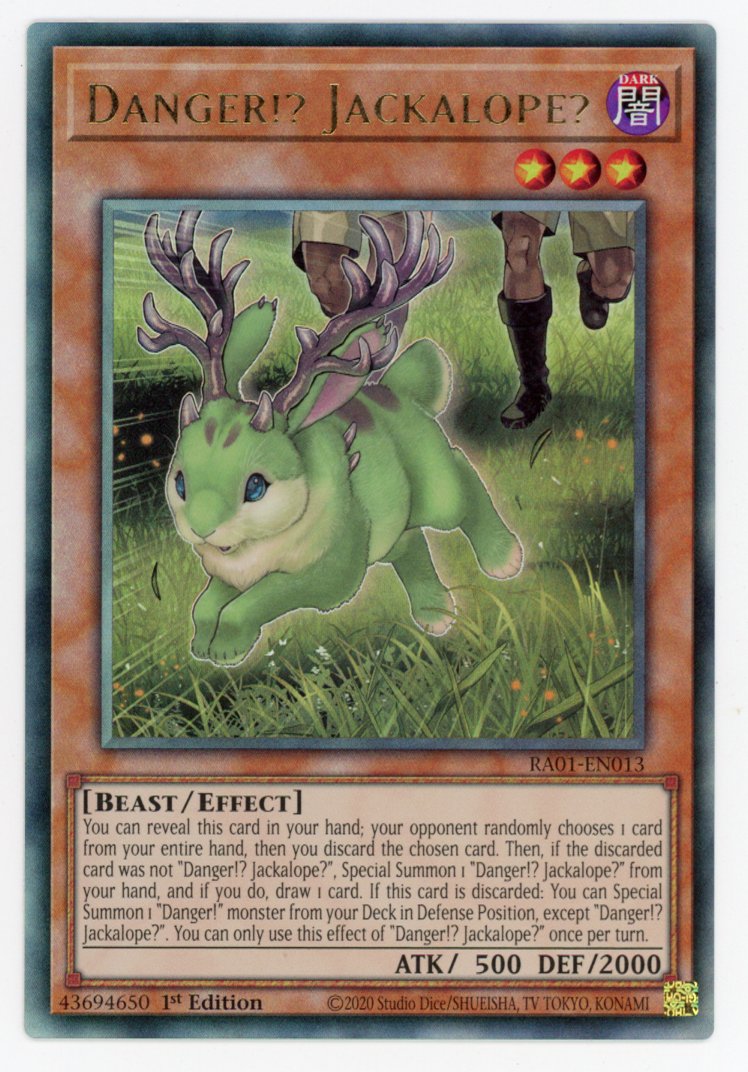 RA01-EN013 - Danger!? Jackalope? - Ultimate Rare - Effect Monster - Rarity Collection