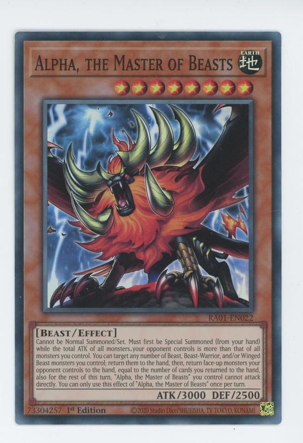 RA01-EN022 - Alpha, the Master of Beasts - Super Rare - Effect Monster - Rarity Collection