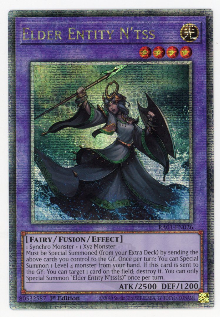 RA01-EN026 - Elder Entity N'tss - Quarter Century Secret Rare - Effect Fusion Monster - Rarity Collection AMERICAN PRINT