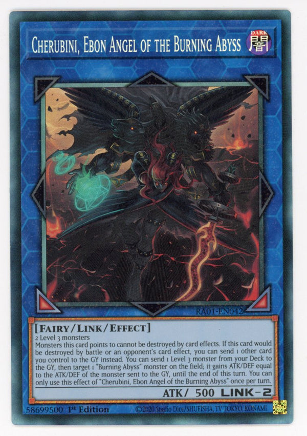 RA01-EN042 - Cherubini, Ebon Angel of the Burning Abyss - Collector's Rare - Effect Link Monster - Rarity Collection