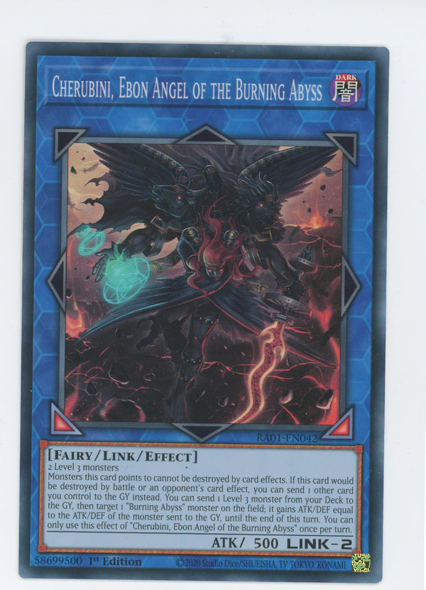 RA01-EN042 - Cherubini, Ebon Angel of the Burning Abyss - Super Rare - Effect Link Monster - Rarity Collection