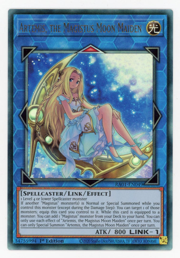 RA01-EN049 - Artemis, the Magistus Moon Maiden - Ultimate Rare - Effect Link Monster - Rarity Collection