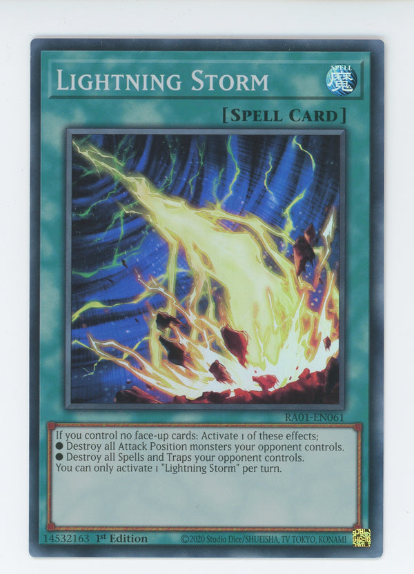 RA01-EN061 - Lightning Storm - Super Rare - Normal Spell - Rarity Collection