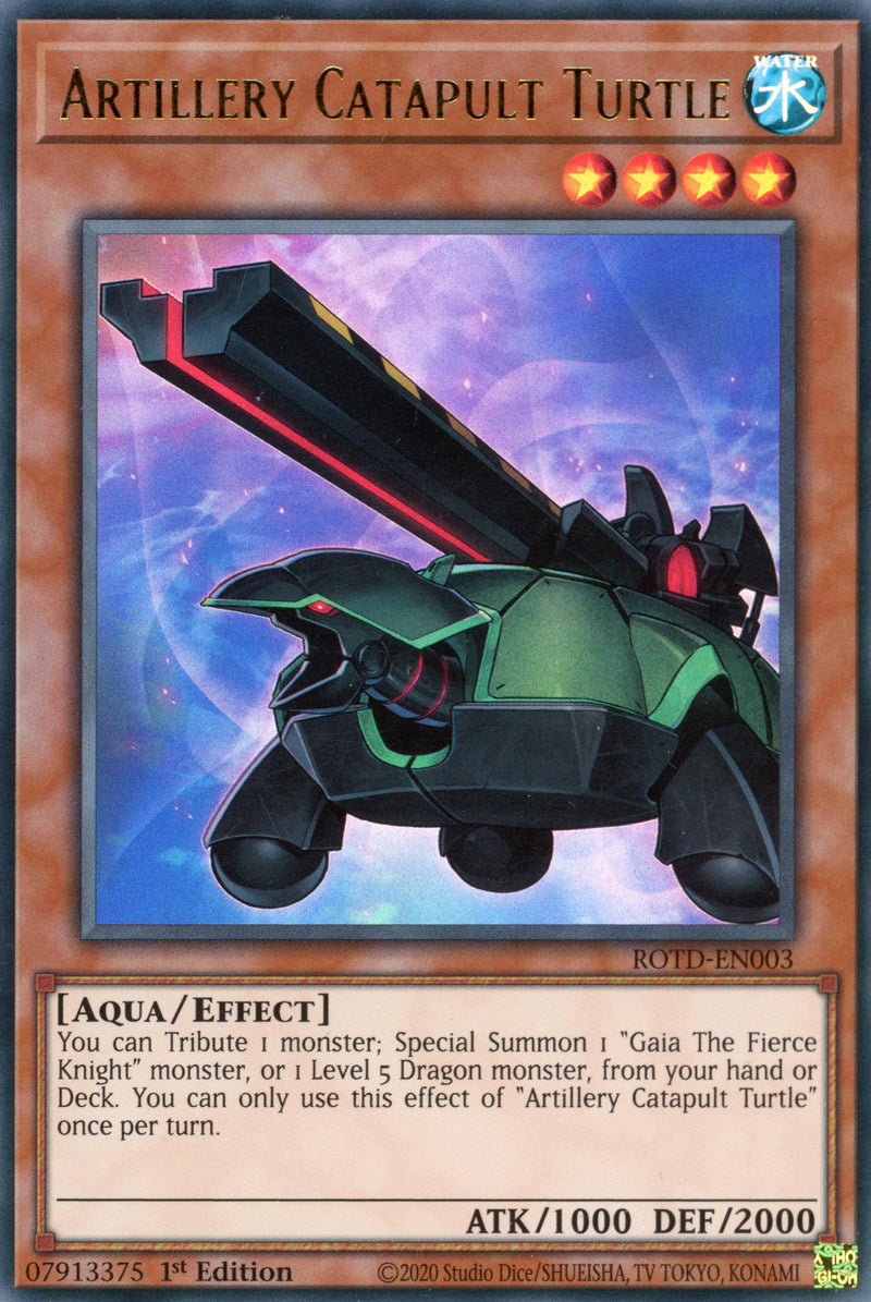 ROTD-EN003 - Artillery Catapult Turtle - Ultra Rare - Effect Monster - Rise of the Duelist