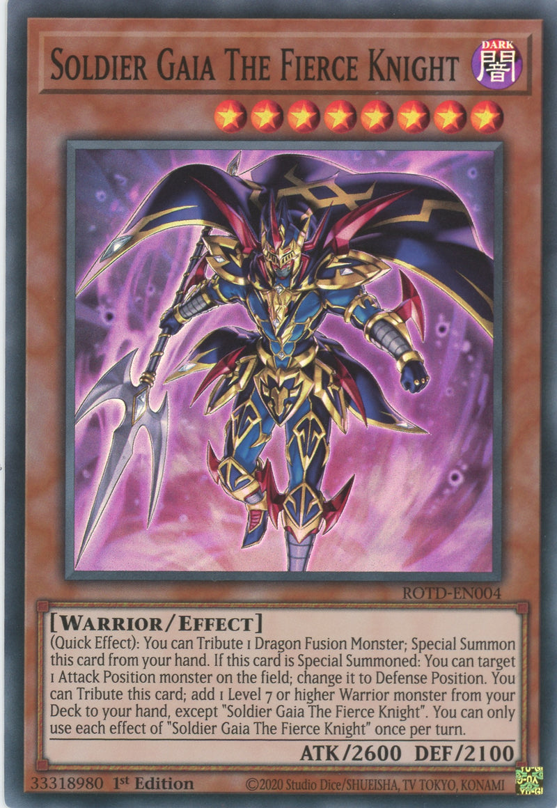 ROTD-EN004 - Soldier Gaia The Fierce Knight - Super Rare - Effect Monster - Rise of the Duelist