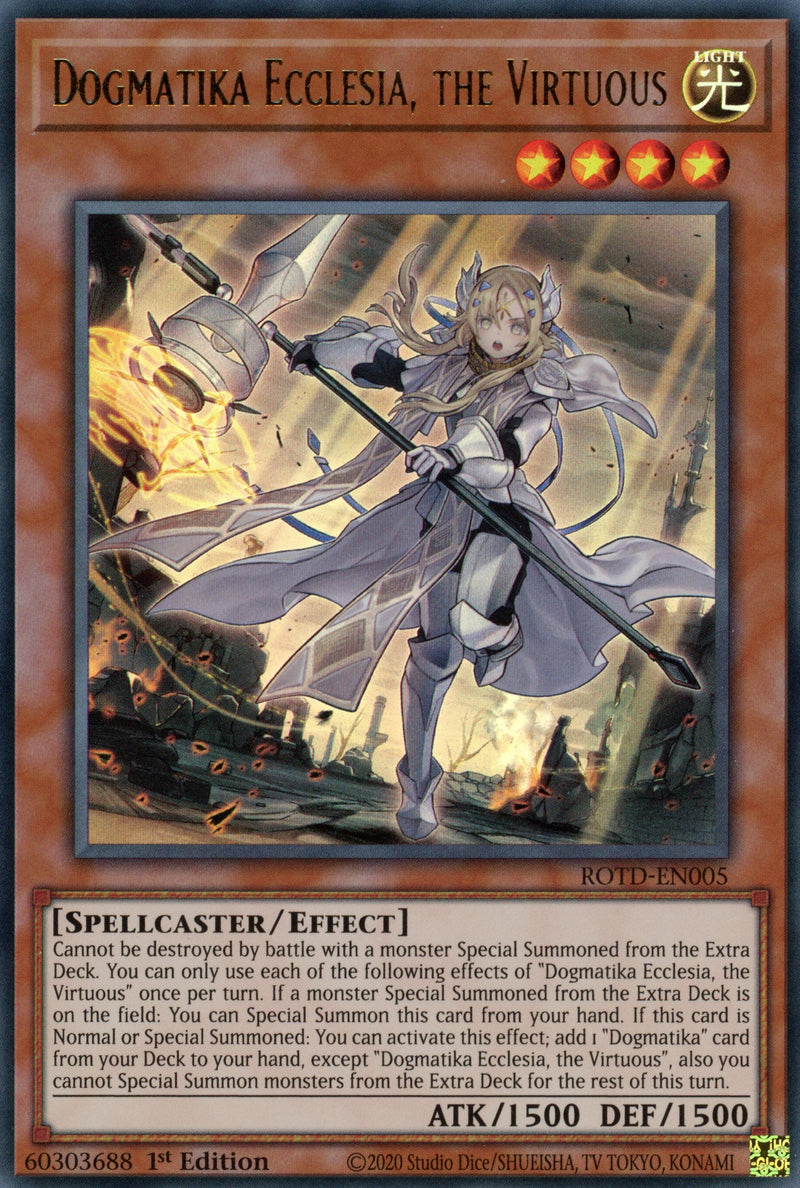 ROTD-EN005 - Dogmatika Ecclesia, the Virtuous - Ultra Rare - Effect Monster - Rise of the Duelist