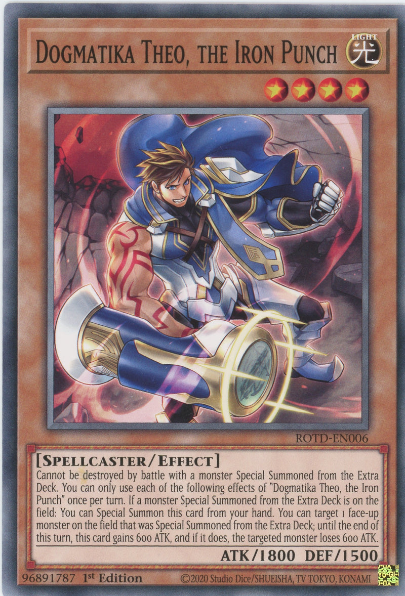 ROTD-EN006 - Dogmatika Theo, the Iron Punch - Common - Effect Monster - Rise of the Duelist