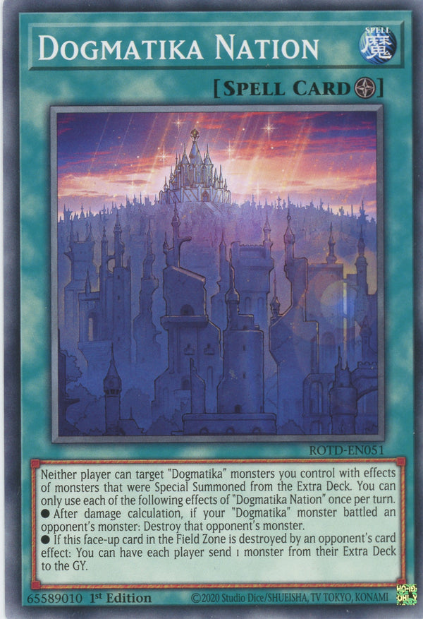 ROTD-EN051 - Dogmatika Nation - Common - Field Spell - Rise of the Duelist