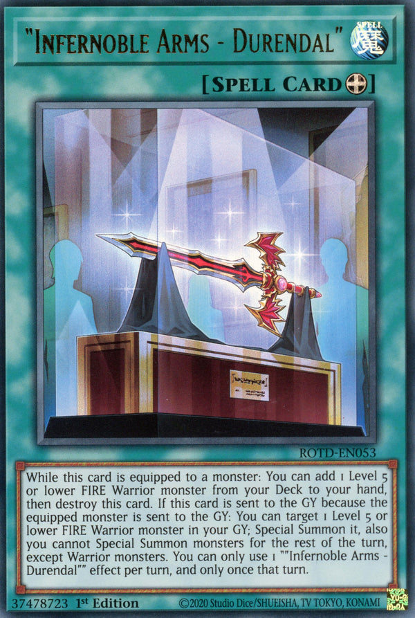 ROTD-EN053 - Infernoble Arms - Durendal"" - Ultra Rare - Equip Spell - Rise of the Duelist