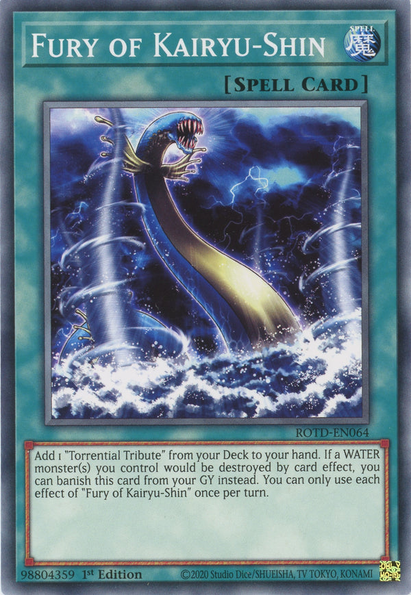 ROTD-EN064 - Fury of Kairyu-Shin - Common - Normal Spell - Rise of the Duelist