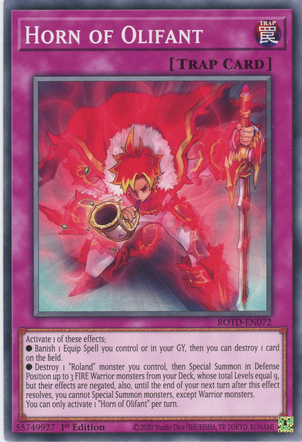 ROTD-EN072 - Horn of Olifant - Common - Normal Trap - Rise of the Duelist