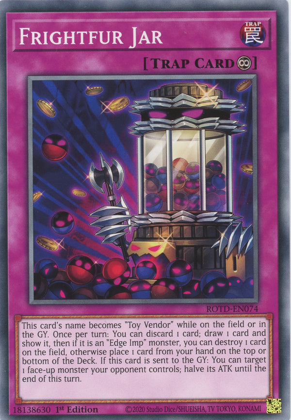 ROTD-EN074 - Frightfur Jar - Common - Continuous Trap - Rise of the Duelist