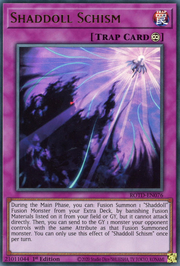 ROTD-EN076 - Shaddoll Schism - Ultra Rare - Continuous Trap - Rise of the Duelist