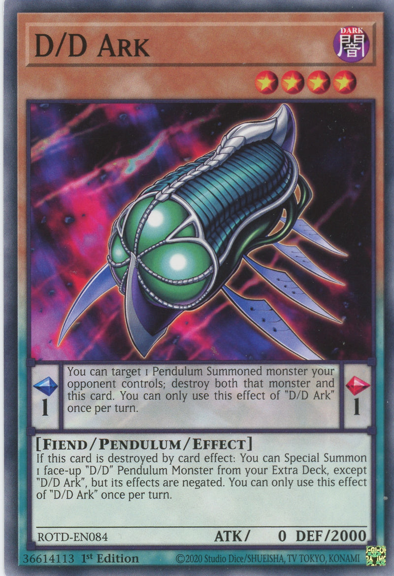 ROTD-EN084 - D-D Ark - Common - Effect Pendulum Monster - Rise of the Duelist