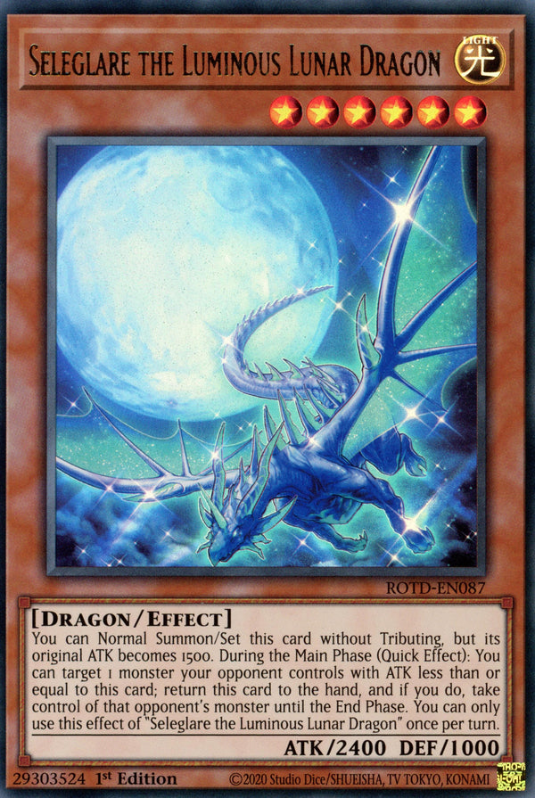 ROTD-EN087 - Seleglare the Luminous Lunar Dragon - Ultra Rare - Effect Monster - Rise of the Duelist