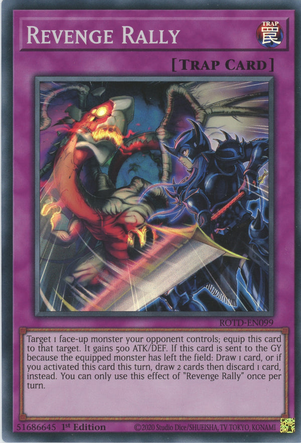 ROTD-EN099 - Revenge Rally - Super Rare - Normal Trap - Rise of the Duelist