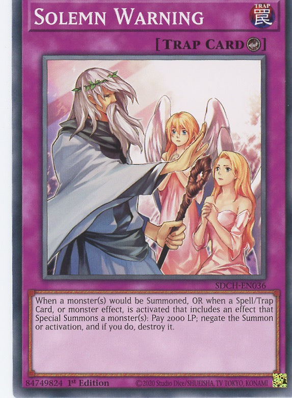 SDCH-EN036 - Solemn Warning - Common - Counter Trap - Structure Deck Spirit Charmers